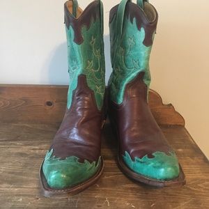 Cowboy leather boots